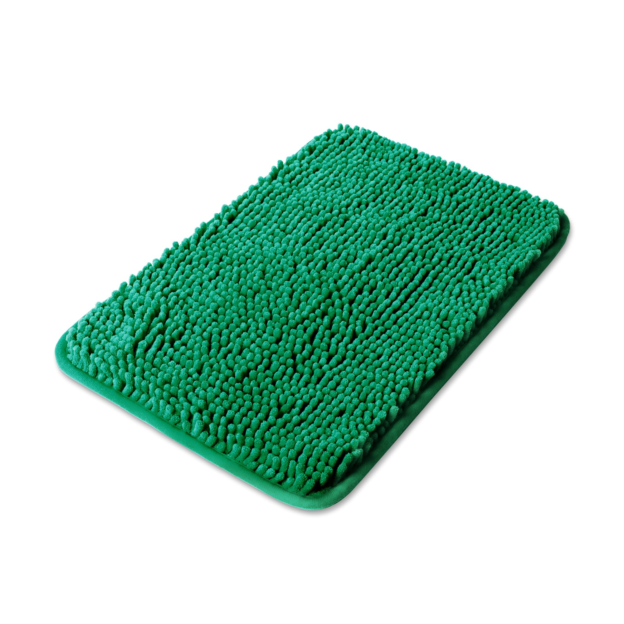 Yeaban Small Bathroom Rugs 12"x18" – Thick Chenille Bath Mats | Absorbent and Washable Bath Rug Non-Slip, Plush and Soft Rugs for Bathroom, Shower, Sink(Emerald) — image 1