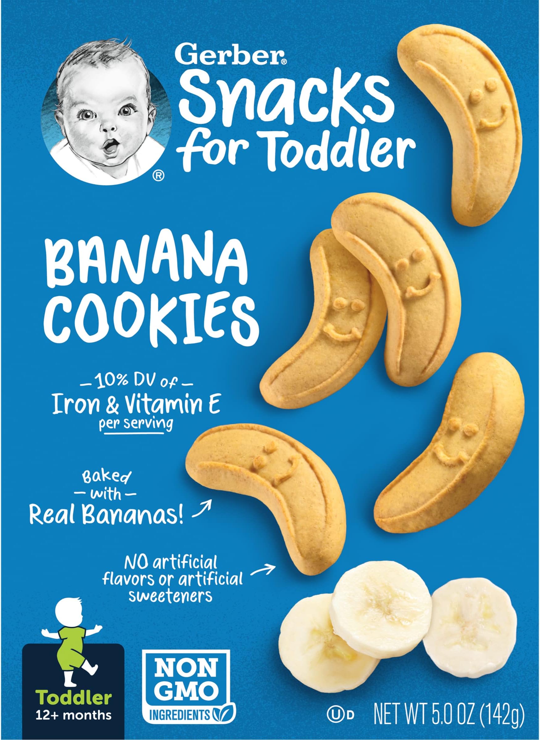 Gerber Banana Cookies, 142 gm
