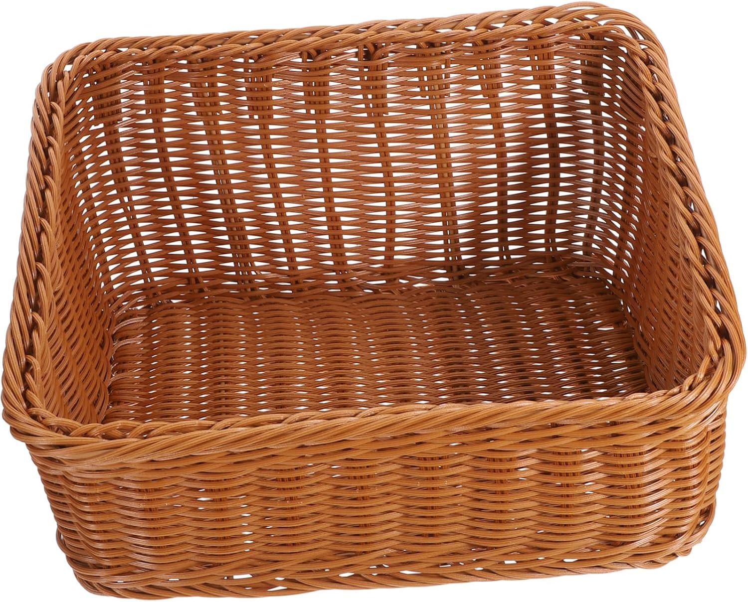 1pc Decorative Woven Basket Storage Bread Basket Rattan for Home Decor