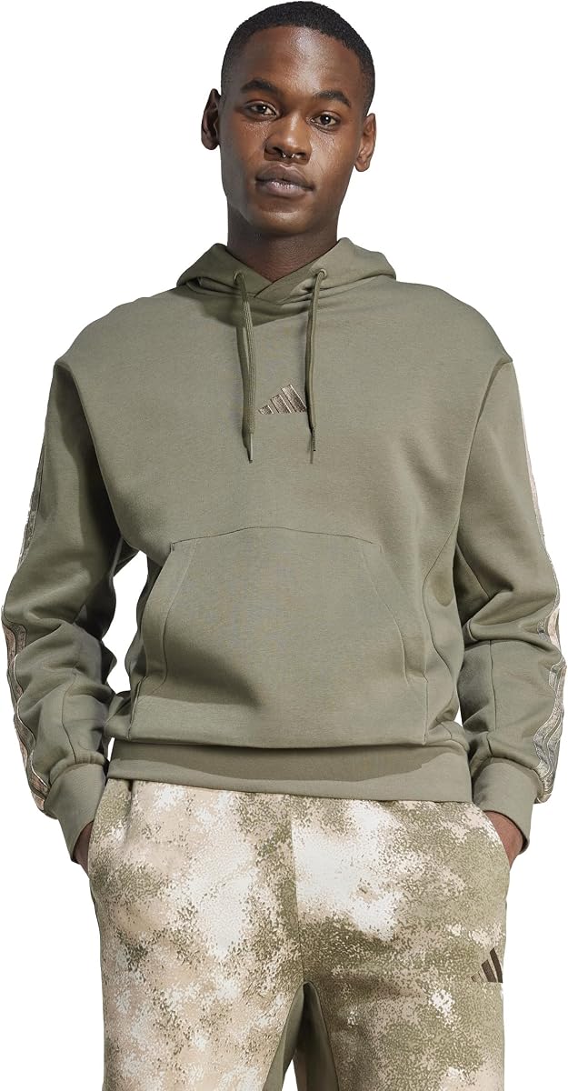 adidas Men's All Over Printed Colorblock Hoodie