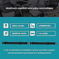 Vista 7 de Cojín de respaldo lumbar de espuma viscoelástica Soporte de espalda para silla de oficina de coche Almohada de apoyo lumbar, negro, 1 unidad