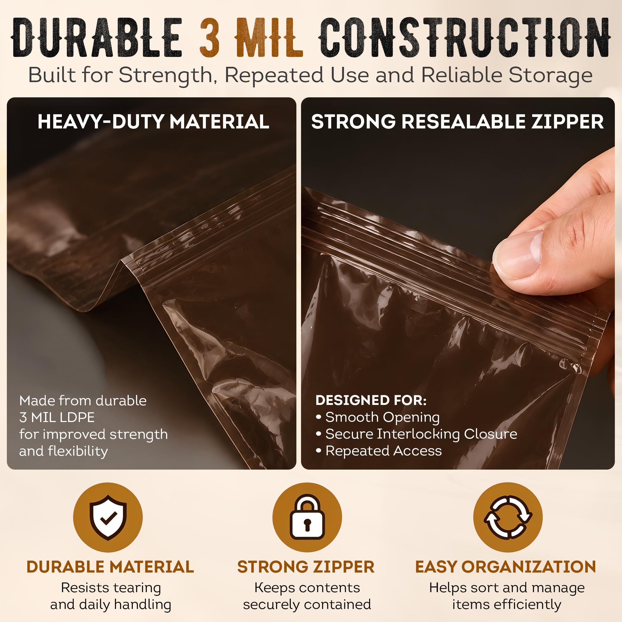 Amazon.com: APQ Supply Amber Zipper Bags, 6 x 8 Inches, UV