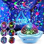 One Fire Night Light for Kids Gifts, 6 Films+78 Lighting Modes Ceiling Star Projector, Rechargeable Night Light Projector,360Rotion Star Lights for Bedroom Decor,Sensory Toys for Baby Christmas Gifts