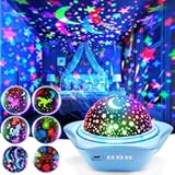 One Fire Night Light for Kids Gifts&comma; 6 Films&plus;78 Lighting Modes Ceiling Star Projector&comma; Rechargeable Night Light Projector&comma;360°Rotion Star Lights for Bedroom Decor&comma;Sensory Toys for Baby Christmas Gifts