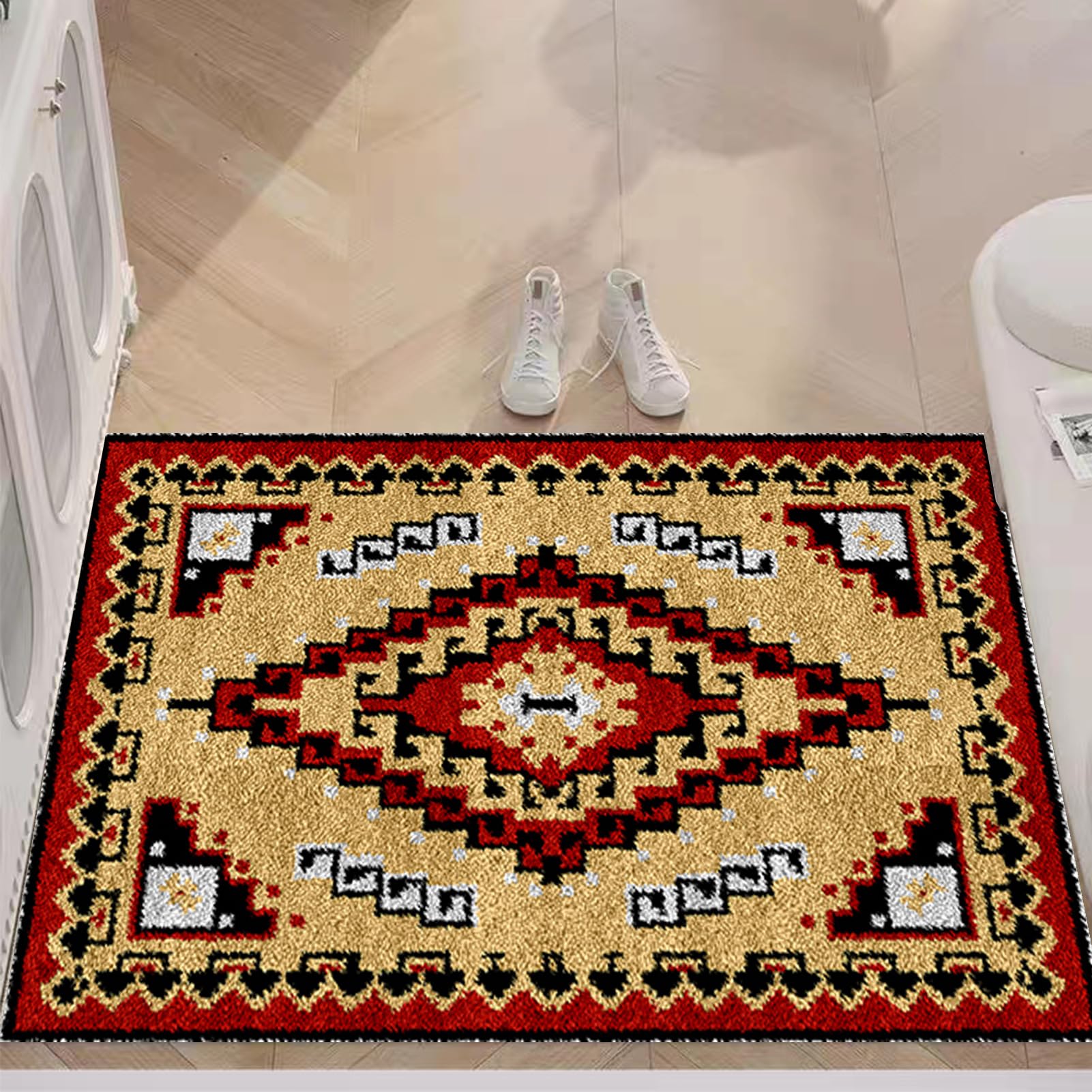 Kingsea Kit Tapis Au Point De Croix 60x40 Cm - Kit Bricolage Motif Couleur Pour Débutants