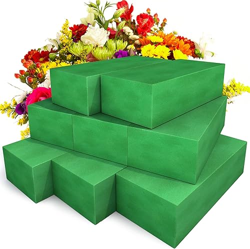 Miniatura 7 de Max Shape Paquete de 2 bloques de espuma floral de gran tamaño para flores frescas y artificiales (9 pulgadas de largo x 4 pulgadas de ancho)