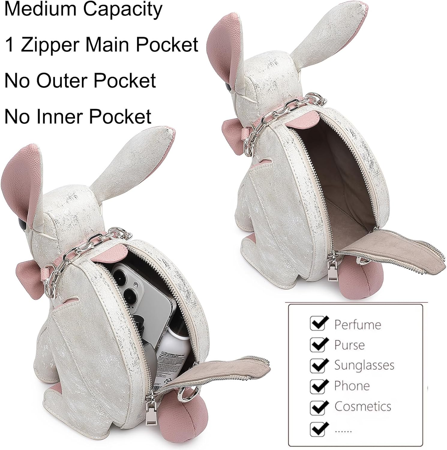 Women PU Leather Unique Novelty Animal Shaped Crossbody Shoulder Bag Handbag Purse - Image 6