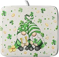 Vista 32 de Tapete de secado de platos con diseño de pájaro rojo de Feliz Navidad, absorbente y de secado rápido, protector para encimera de cocina, 18 x 24