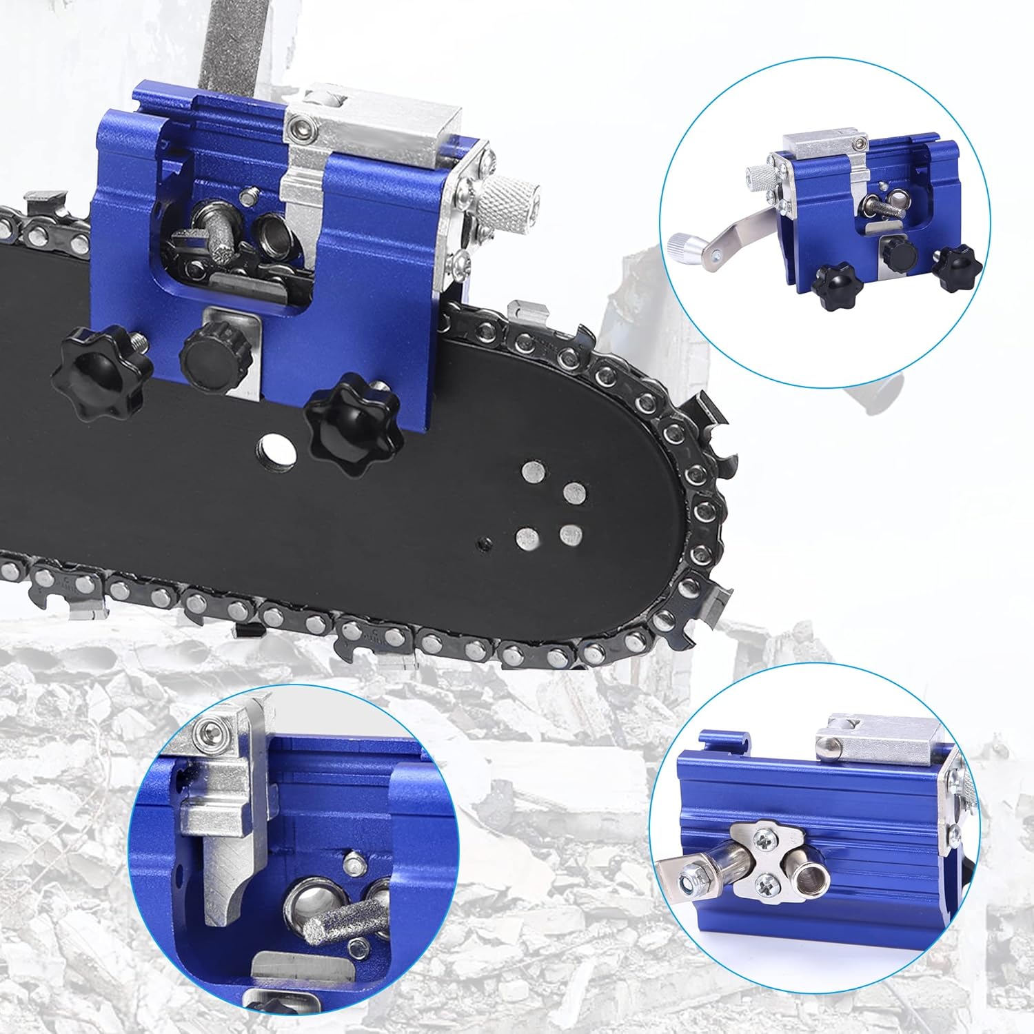 Aedcbaide Chainsaw Sharpening Jig Chainsaw Sharpener Portable Manual