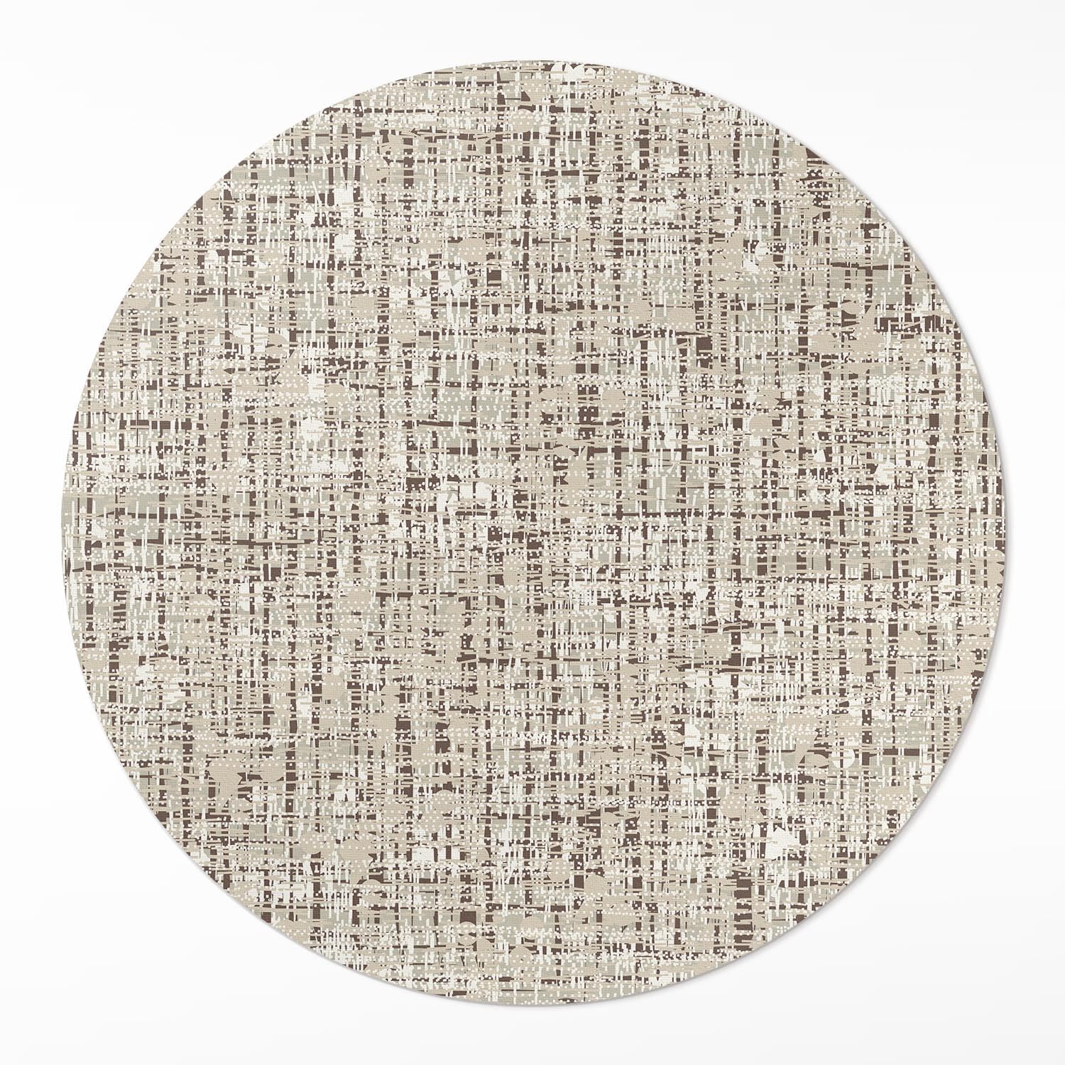 Tapis vinyle rond ø60 cm en PVC imitation tissu pour sol de maison