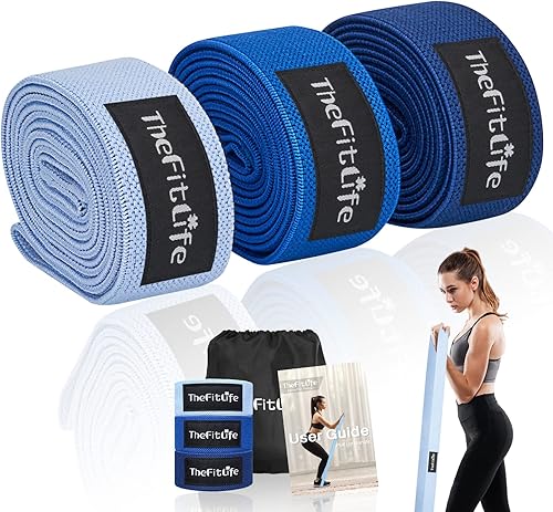 TheFitLife Resistance Exercise Bands for Women - Fabric Pull Up Workout Bands for Booty, Hip, Glute, Leg, Thigh, Squat, Butt Lift Excersize and