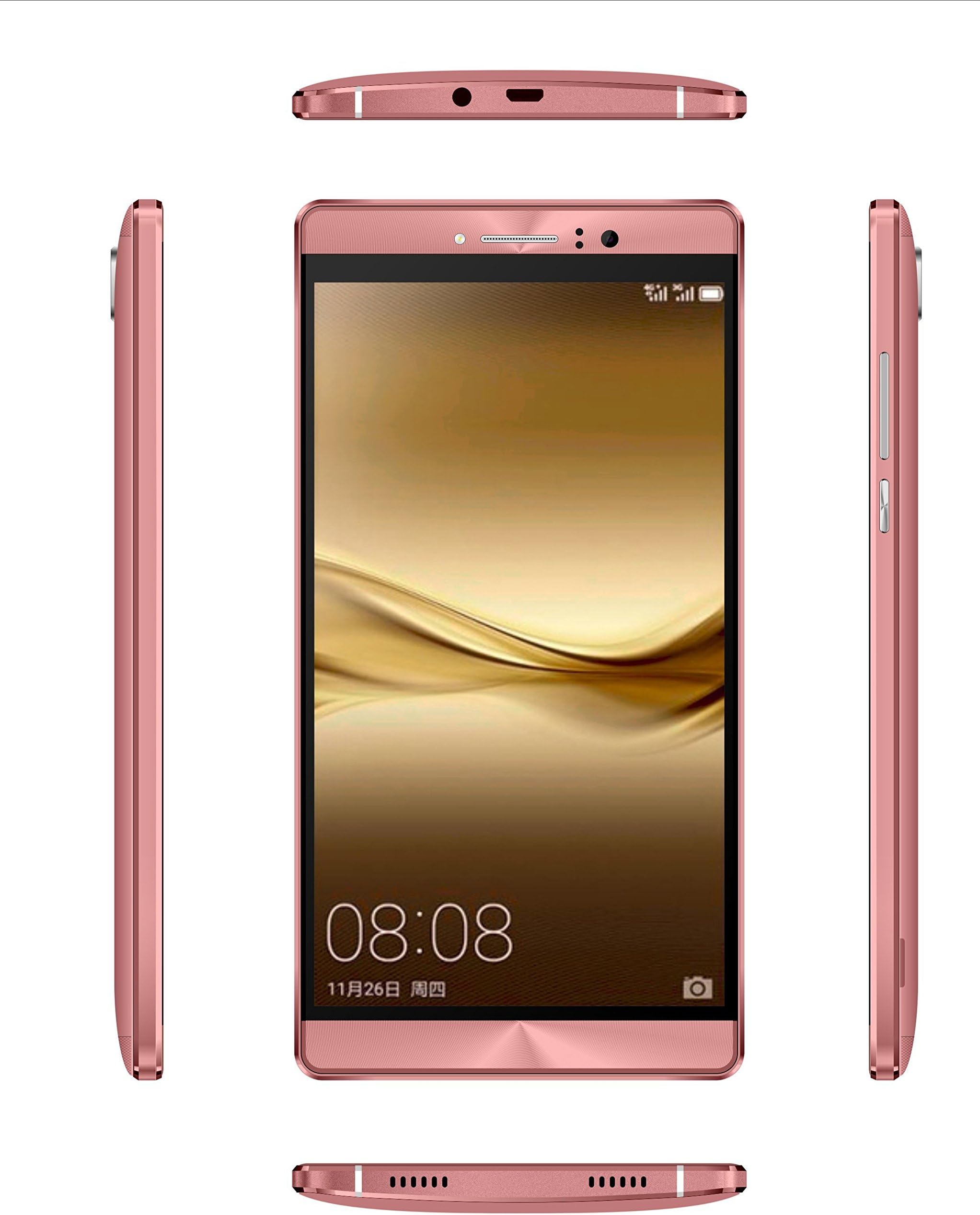 6.0 inch Unlocked smartphone Phablet QHD IPS Android 5.1 MTK6580 1.3GHz Quad core 512MB RAM +8GB ROM 2G GSM 3G WCDMA Dual Sim 5.0MP cell phone (Pink)