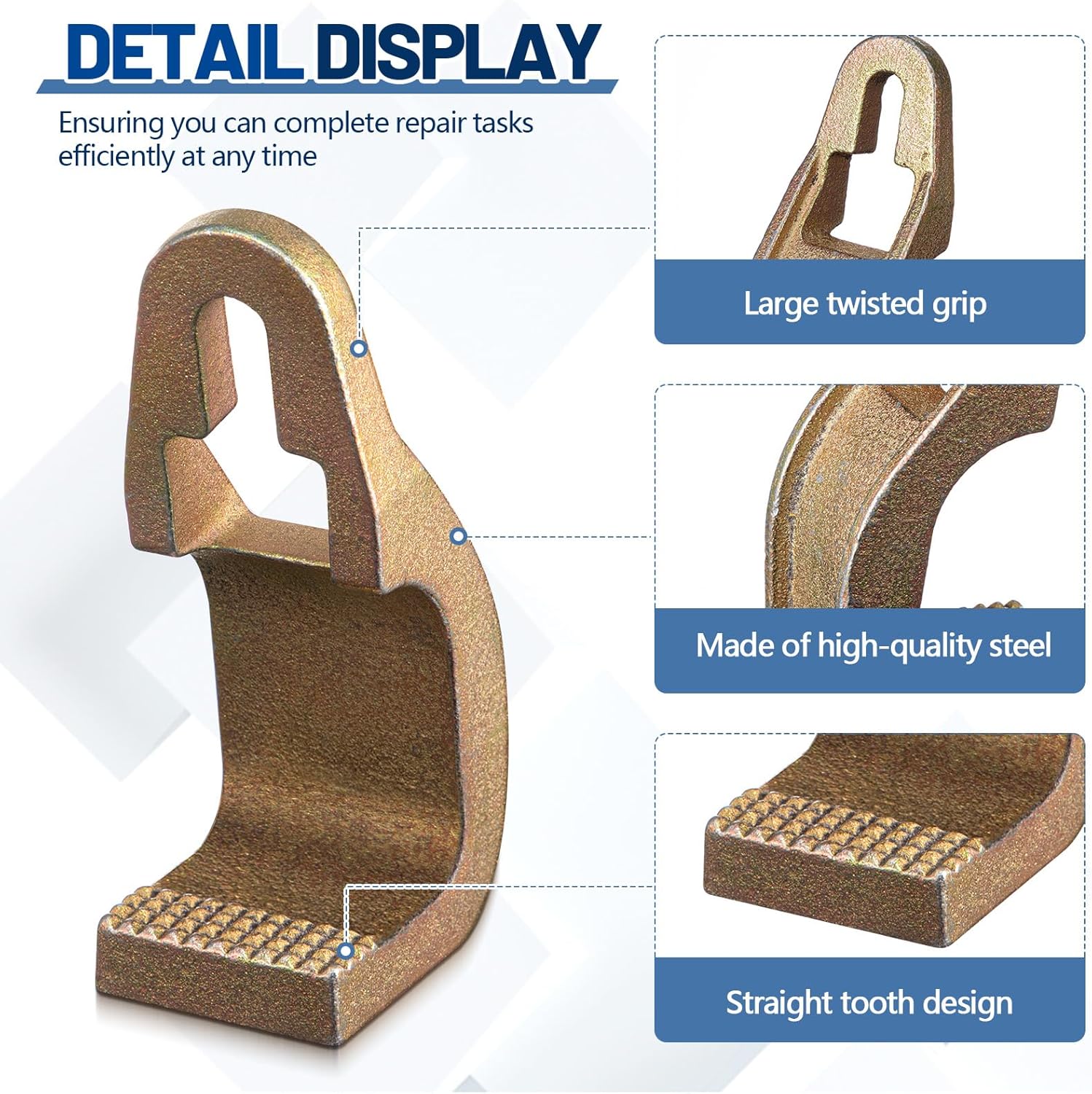 2 Pcs 3-Ton Sill Hook Dent Puller Clamp Frame Puller with Serrated Teeth Dent Remover Tool for Car Body Repair Tool Kit, G Style