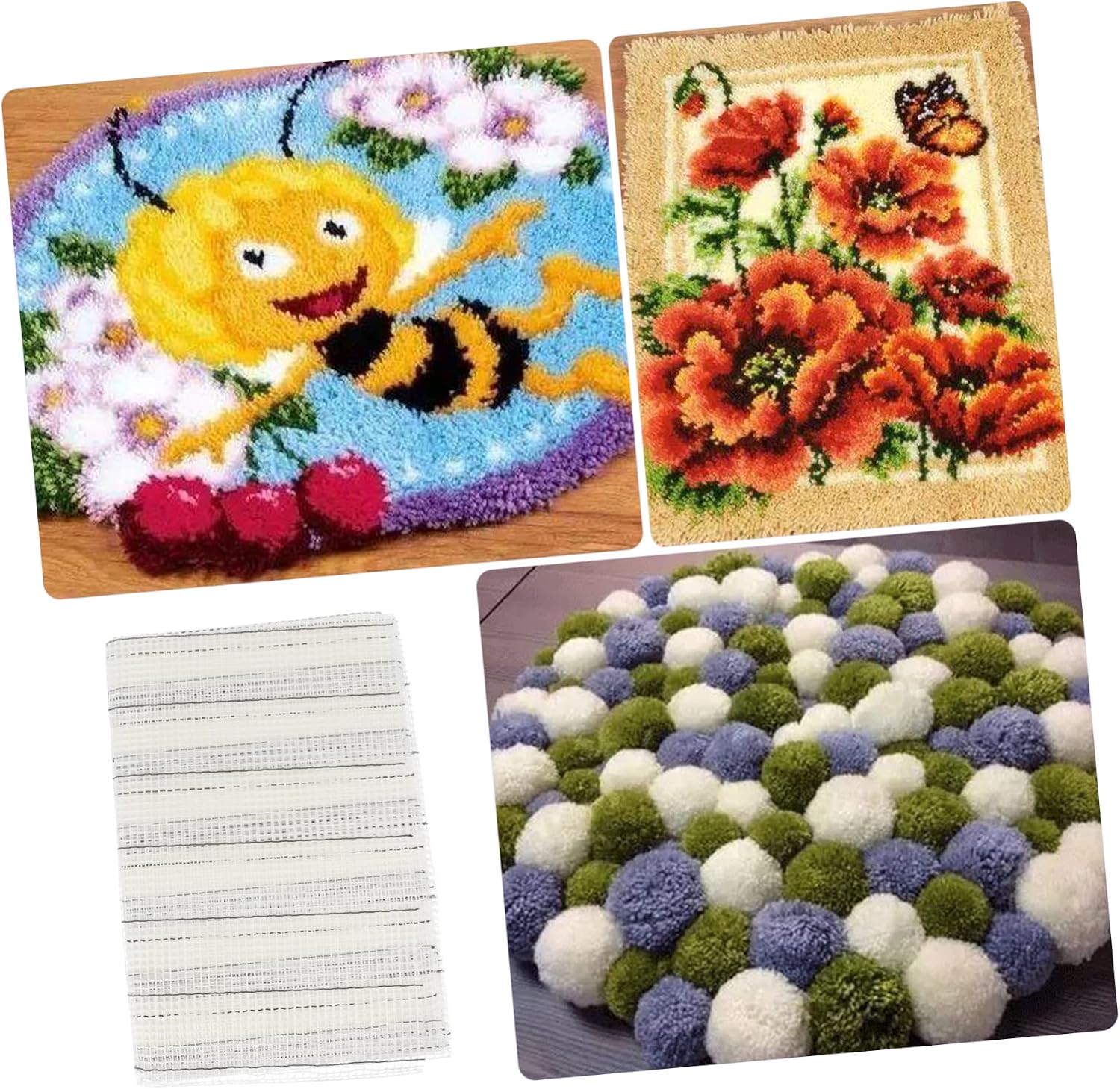 CORHAD Carpet Hooking Mesh for DIY Crafts Sturdy Crochet Rug Making Material for Embroidery and Home Decor Projects Latch Hook Mesh