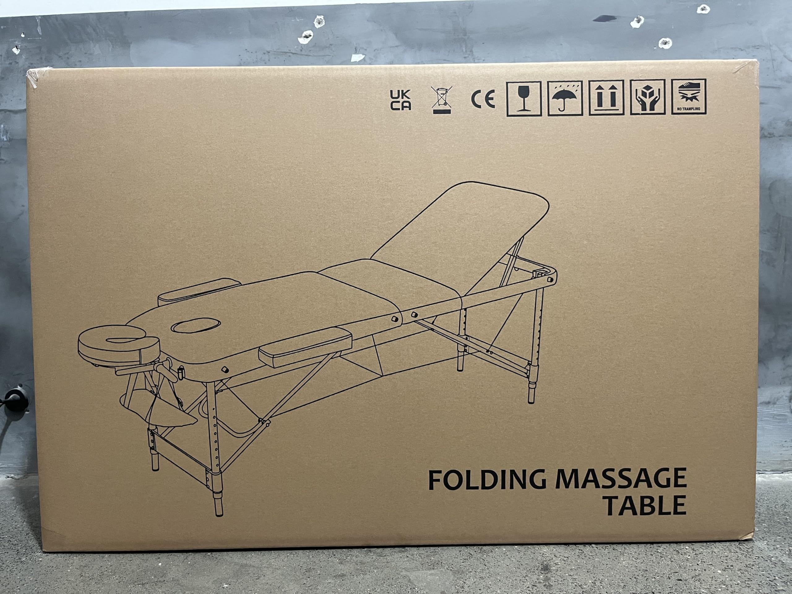Brelley Mobile Massageliege Klappbar 3 Zone, Höhenverstellbare Professionelle Massagetisch mit Kopfstütze Armlehnen, Für Spa Salon Tattoo Schönheit