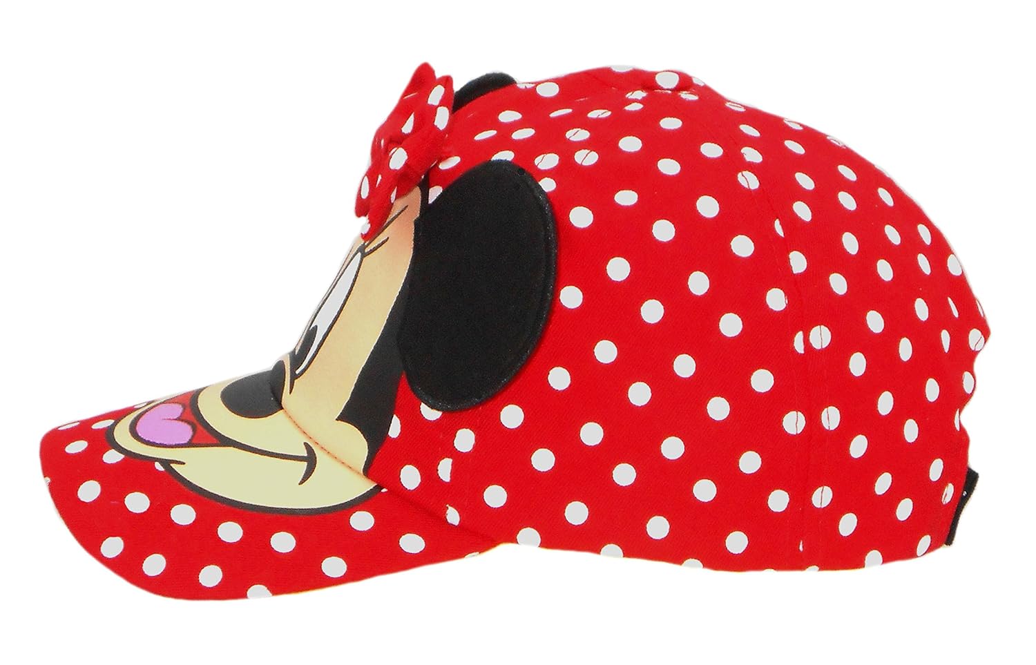 Disney Kids Red Minnie Mouse Polka Dot Baseball Cap with Bow : Clothing, Shoes & Jewelry