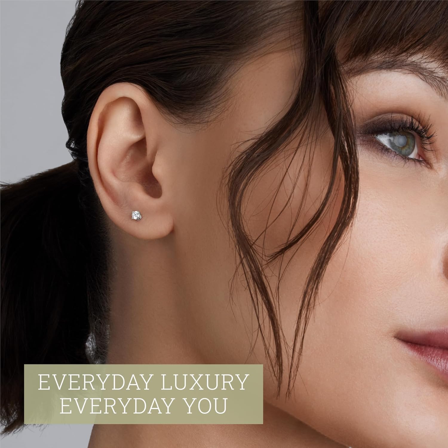 Gilded Lab-Grown Diamond Stud Earrings for Women| 925 Sterling Silver Studs and 14KT Gold 925 Plated Silver | Hypoallergenic Fine Jewelry | 4-Prong Basket, Push Back Nut | Round Cut, SI1 Clarity, F Color | 1/10,1/5,1/4,1/3,3/8,1/2,3/4,7/8,1 Carat Total Weight - Image 7