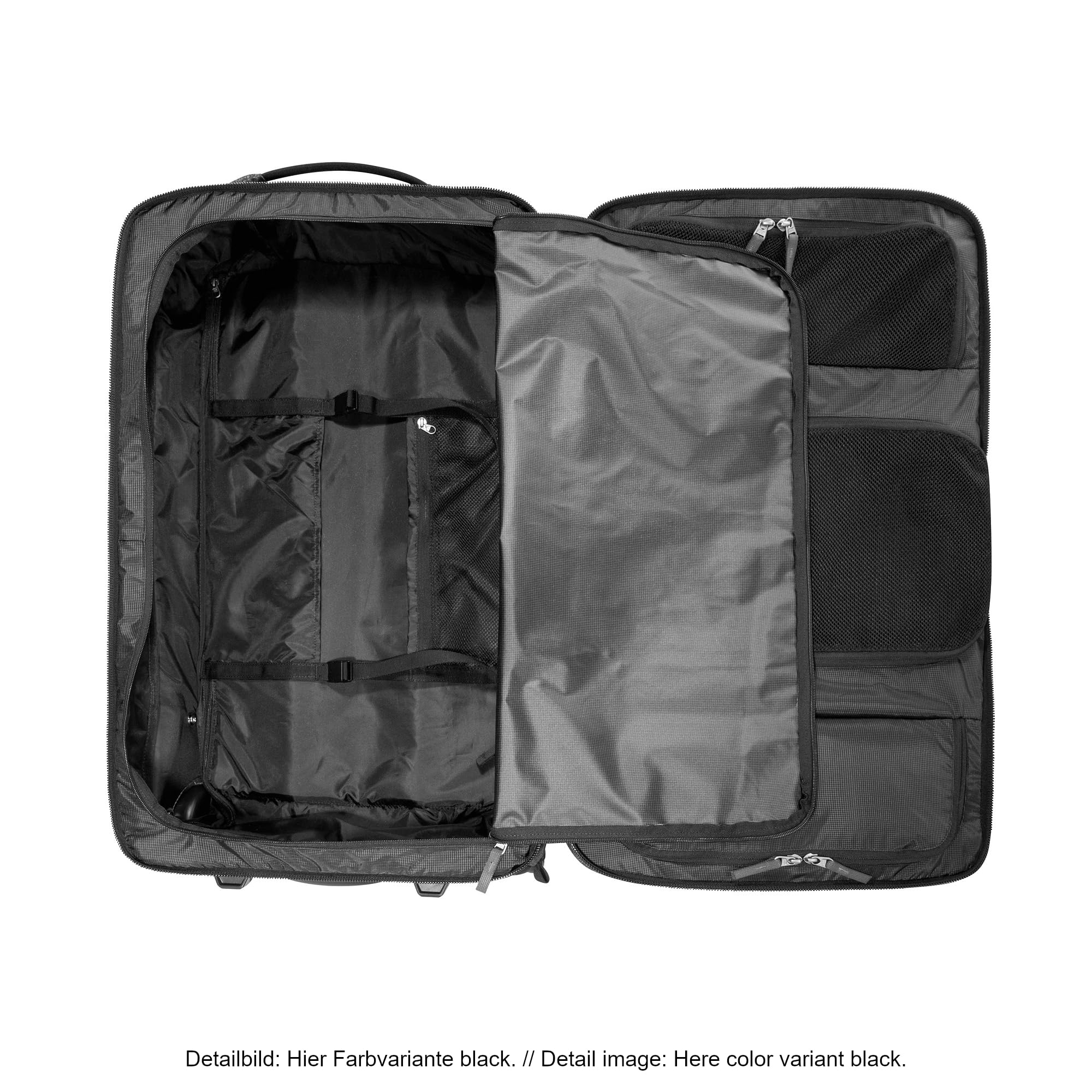 Travel Roller 90 – torba podróżna z kółkami – duży otwór w komorze głównej – kieszeń przednia z wyściełaną kieszenią na laptopa – teleskopowy wysuw – pojemność 90 litrów, Sage Green, 90 Liter, Wózek z