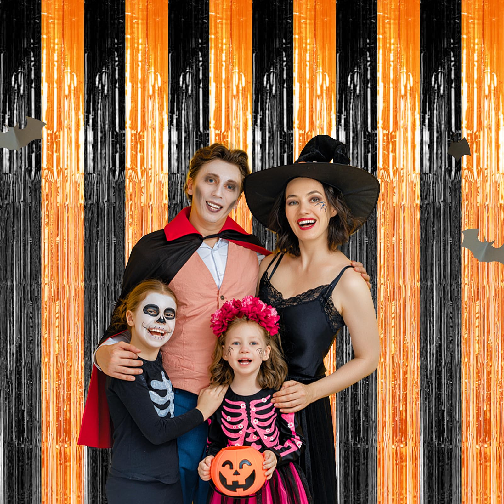 Rideau De Pluie Noir Mat Unique Pour Décoration Fête Et Scène Halloween