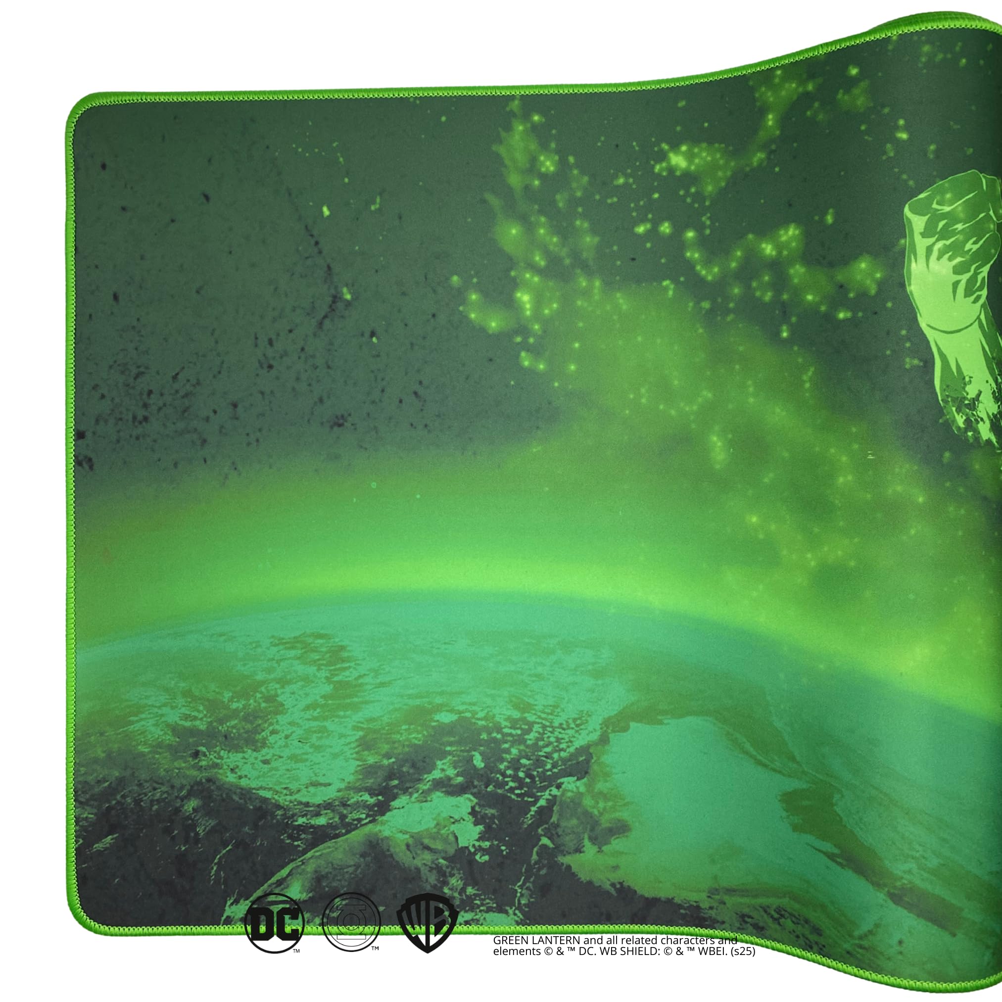 Lexip Tappetino per mouse XXL Green Lantern, Neoprene, 90 x 40 cm, superficie micro-testurizzata