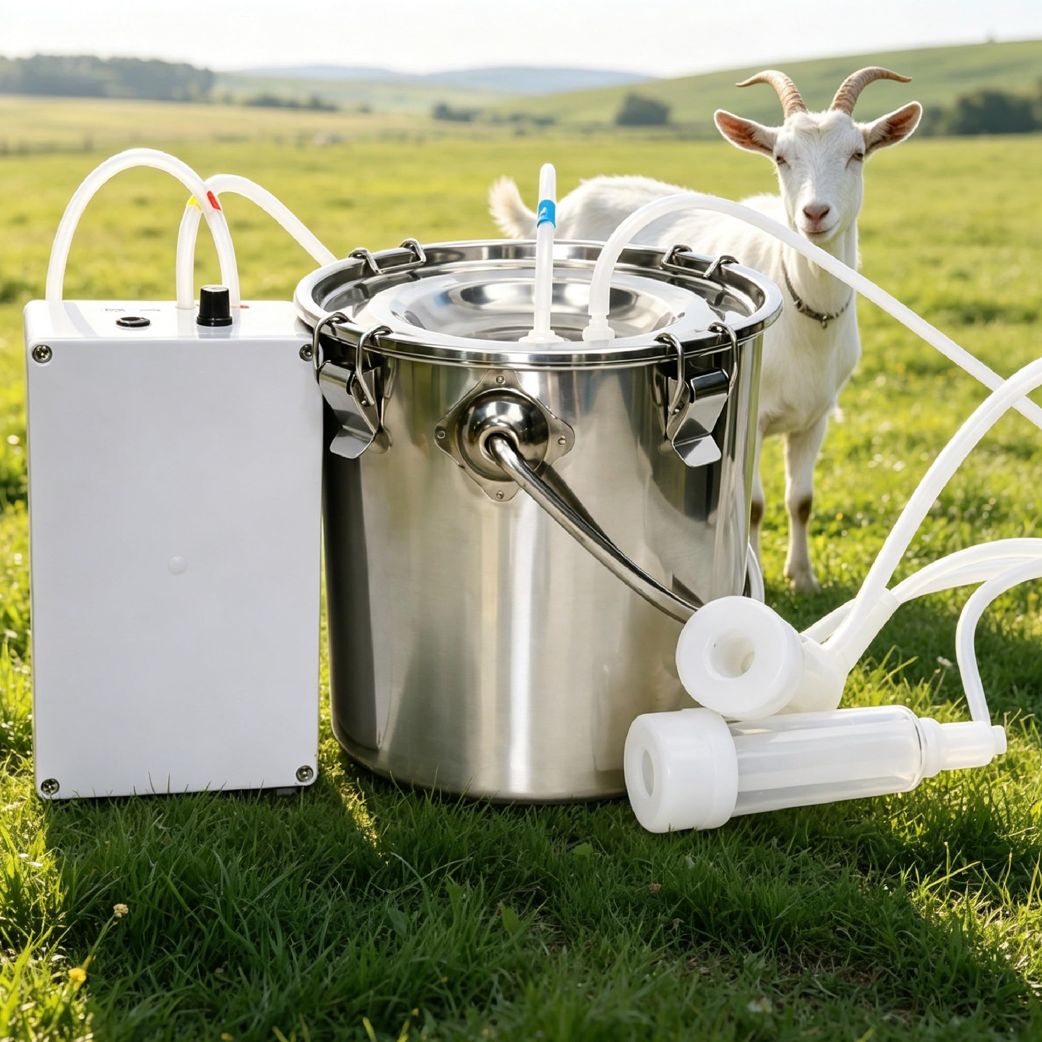 Mungitrice Elettrica Portatile per Mucche e Pecore, Secchio 5L/10L 5L-Sheep