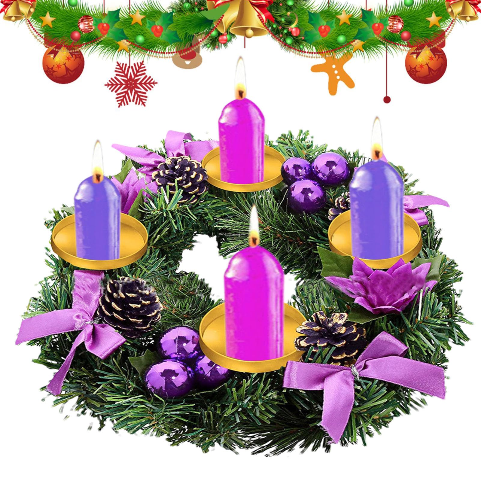 Adventskranz Mit 4 Kerzenhaltern – Etwa 30 Cm Dur Produktbild-Vorschau 10