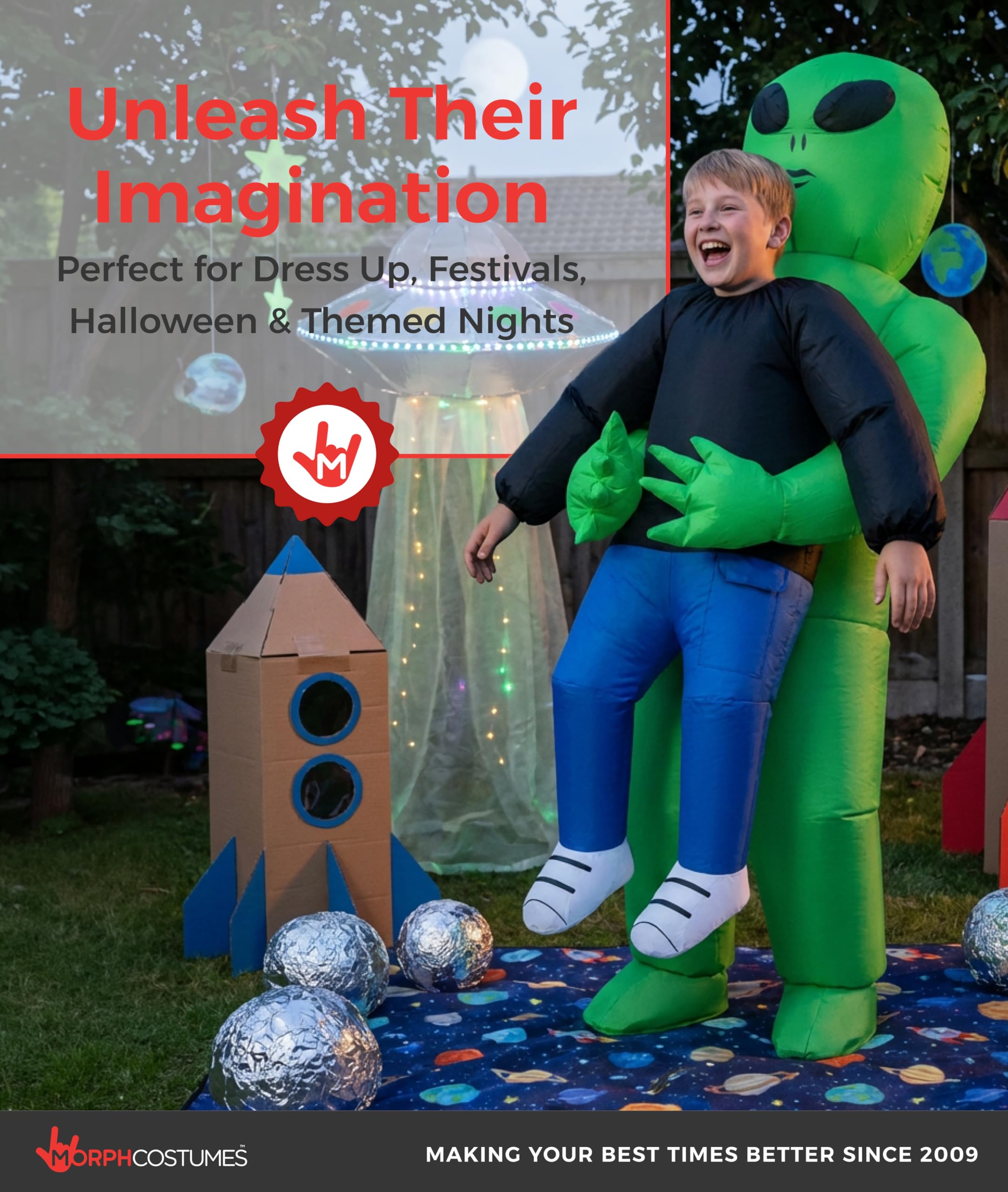 Morph Alien Kostüm Kinder, Karneval Kostüm Alien, Aufblasbares Kostum Kinder, Karneval Kostum Aufblasbar, Faschingskostüme Kind Junge & Mädchen