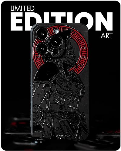 Miniatura 2 de SIMPLYMDRN Funda delgada compatible con iPhone 14 Pro brillante a prueba de golpes para hombres de 6.1 pulgadas 2022, negro (negro gladiador)