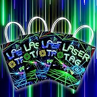 Vista 6 de 16 bolsas de regalo con etiqueta láser para suministros de fiesta de cumpleaños con etiquetas láser, aperitivos de regalo de etiquetas láser, bolsas