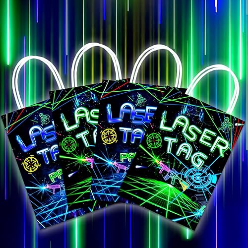 Miniatura 6 de 16 bolsas de regalo con etiqueta láser para suministros de fiesta de cumpleaños con etiquetas láser, aperitivos de regalo de etiquetas láser, bolsas