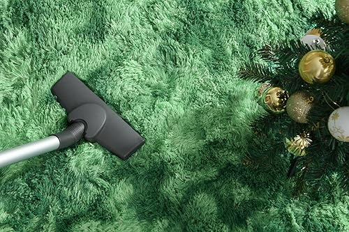 Miniatura 29 de TWINNIS Alfombras grandes de pelo largo de 4 x 6 pulgadas para sala de estar, dormitorio, teñido anudado gris oscuro, alfombras de felpa súper