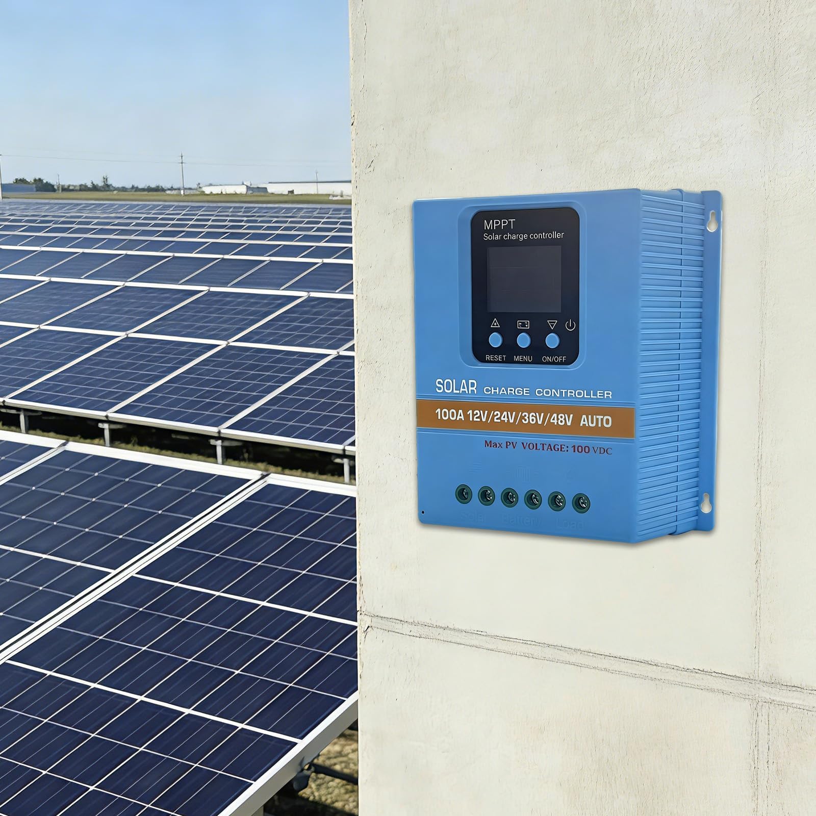 Solar Laderegler MPPT 60A 12V 24V 36V 48V fuer Blei-Saeure und Lithium Akku