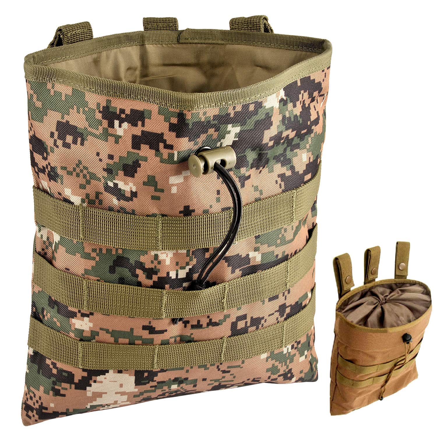 Molle Sistema tattico Molle Dump Magazine Pouch Caccia Recupero Sacchetto Goccia Sacchetto Accessori Militari (7 Colori opzionali)