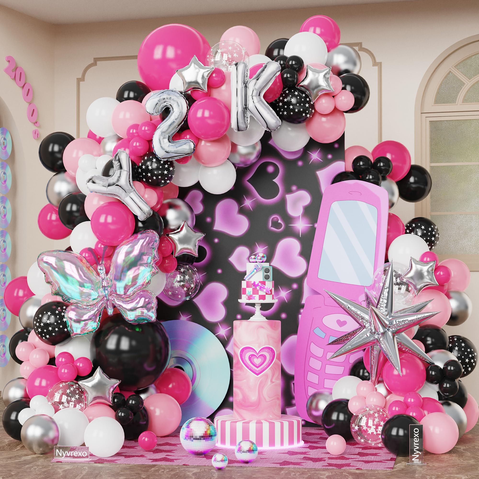 Nyvrexo Y2K 135Pcs Balloon Arch Garland Kit