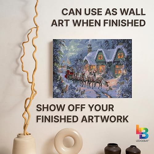 Miniatura 205 de Ledgebay - Pintura por número para adultos – Kits de pintura por números, pintura sin arrugas por números para adultos principiantes, 12 x 16