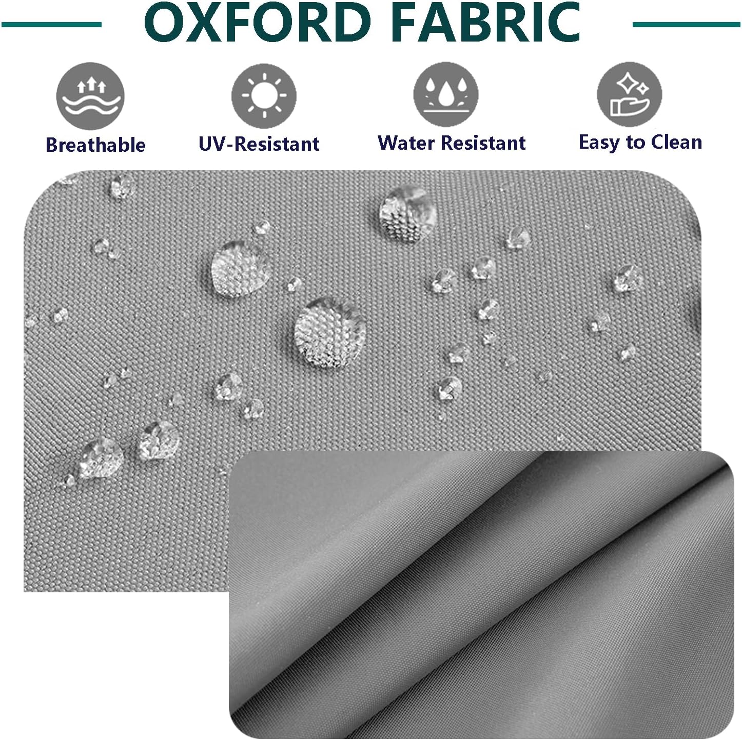 Outdoor Cushion Covers Replacement 14 Pcs Patio Cushion Covers fit for 7Pieces 6-Seater Wicker Rattan Sectional Couch Sofa Outdoor Cushion Slipcovers Set Seat and Back Cover Only, Grey