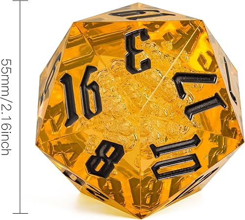 Miniatura 145 de 55mm 20 Sided DND Dice, Giant D20 D&D Polyhedral Dice Large D20 with Die Gift Box for Dungeons and Dragons, RPG Table