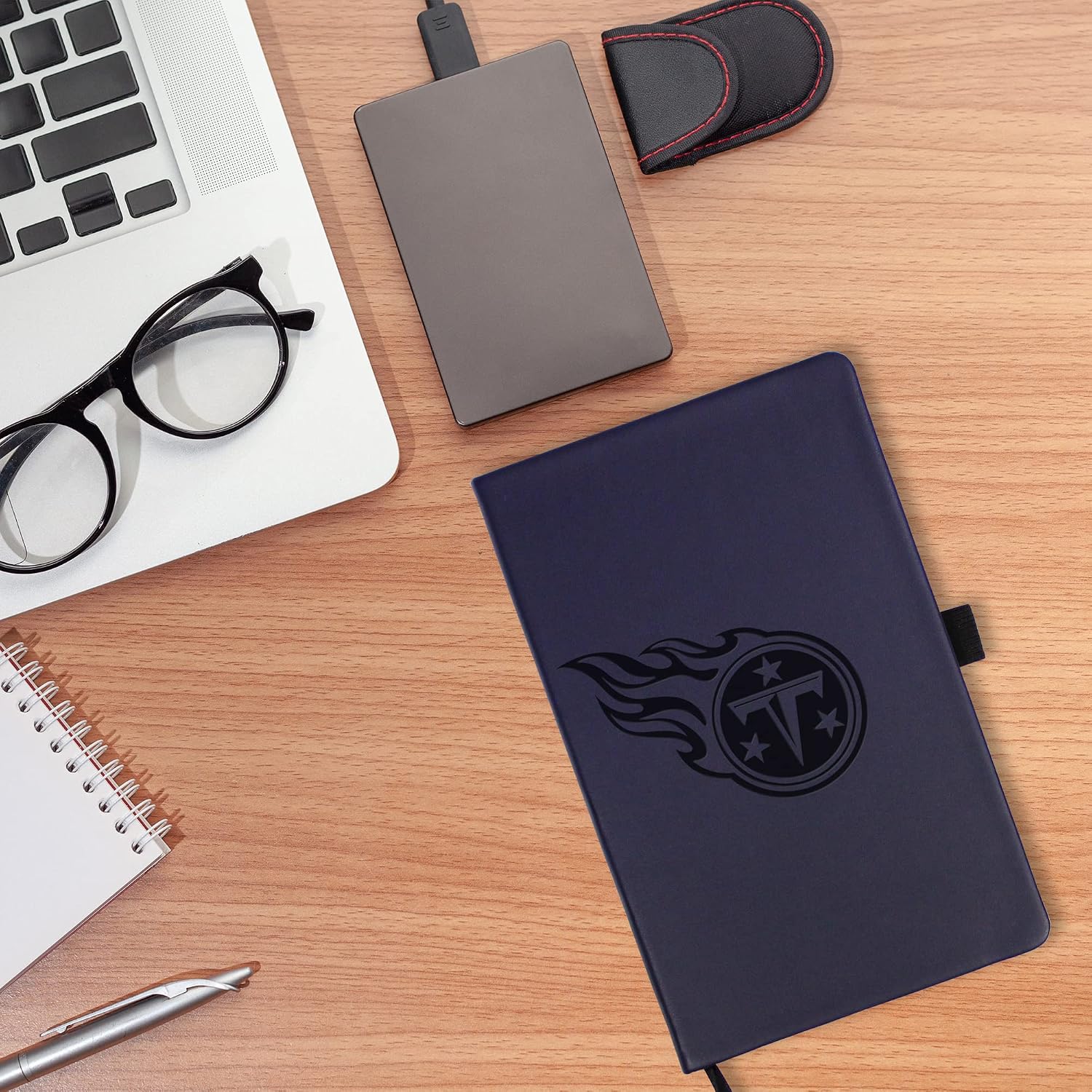 Rico Industries NFL Tennessee Titans Laser-Engraved Color Notepad, 5.25 x 8.25-inches