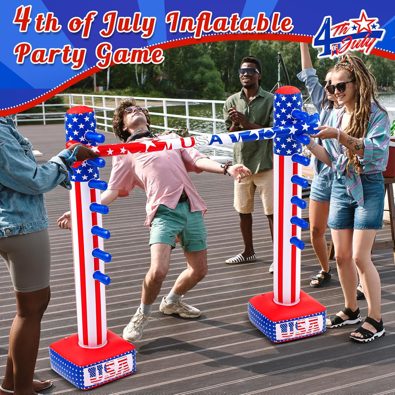 Threan Inflatable Limbo Game (Patriotic Edition)