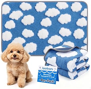 LOOBANI 80x92 cm Waschbar Welpen Unterlagen, 2er Pack Saugstark Puppy Pads