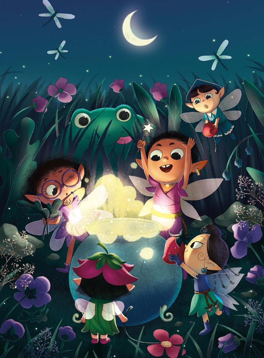 Ceaco - Glow in The Dark - Fireside Fairies - 100 Piece Jigsaw Puzzle