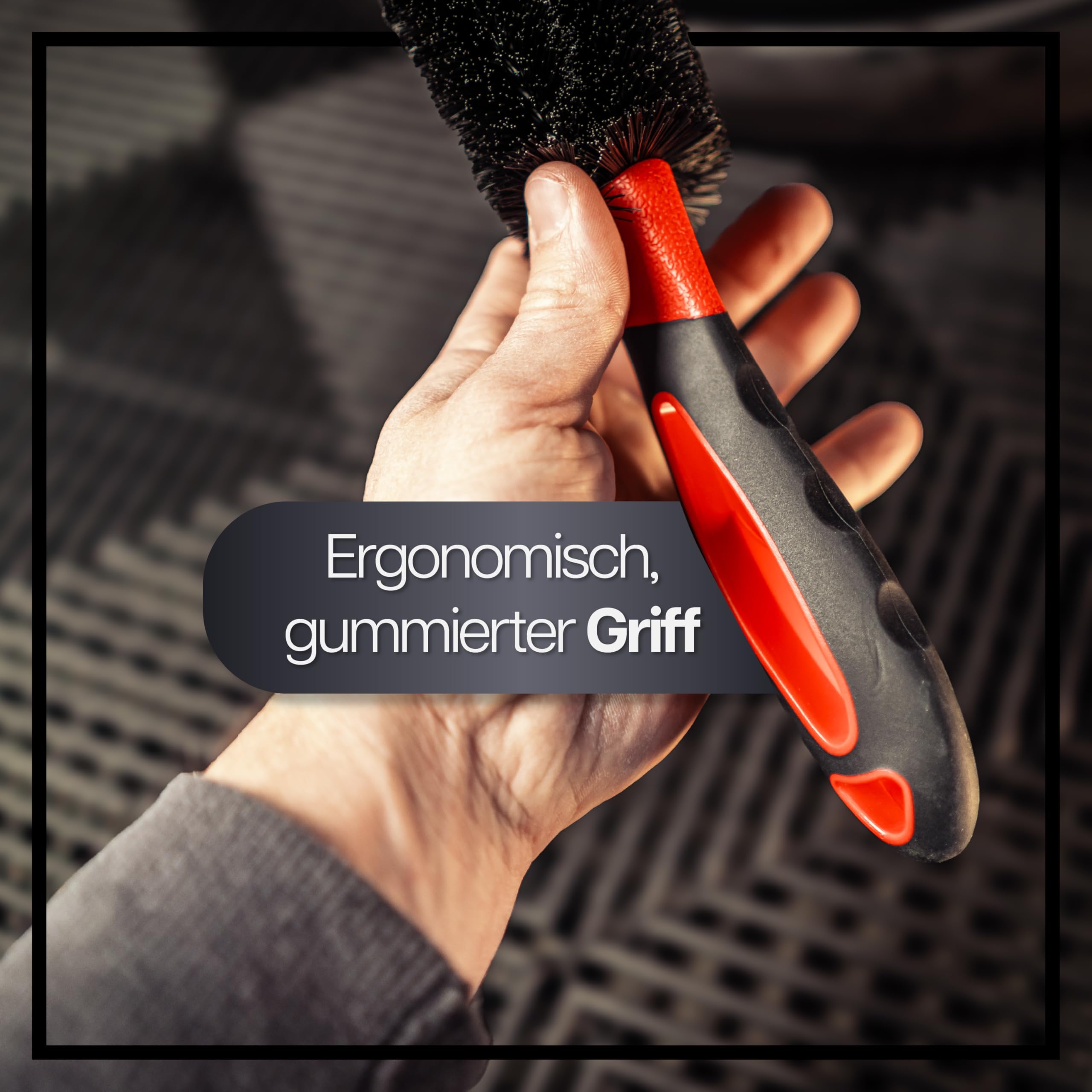 Autopflege Felgen Reinigungsset | Tuga Alu Teufel Spezial Felgenreiniger Gel 1l + Felgenbürste | Alufelgen Reiniger Set mit Bürste zur effizienten Auto Felgenpflege