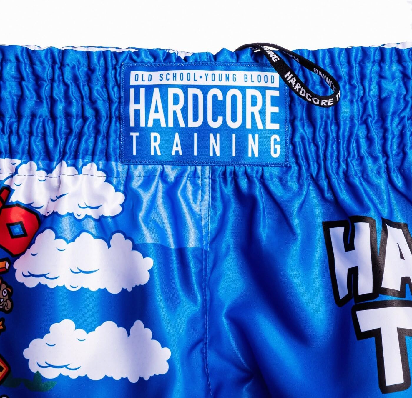 Hardcore Training Muay Thai Men Shorts Japanese Cortoon Kick Boxing MMA Combat Trunks Cage Fightm Sport Sparring