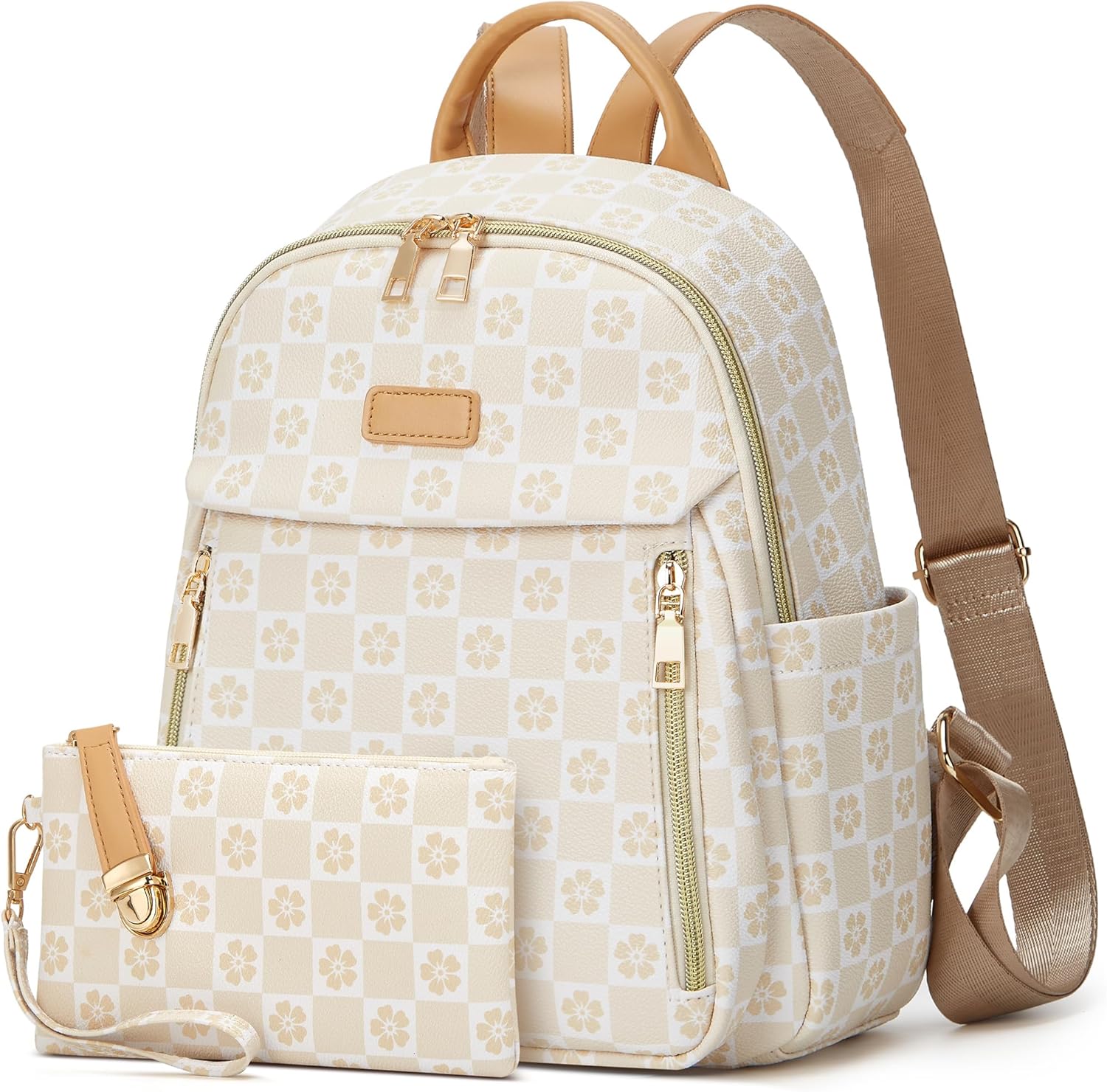 Makes Mini Backpack for Women, Stylish Daypack Purse Handbag Small Casual Daily Travel Bag, Lady Girls Gifts for Work School, 2pcs Sets