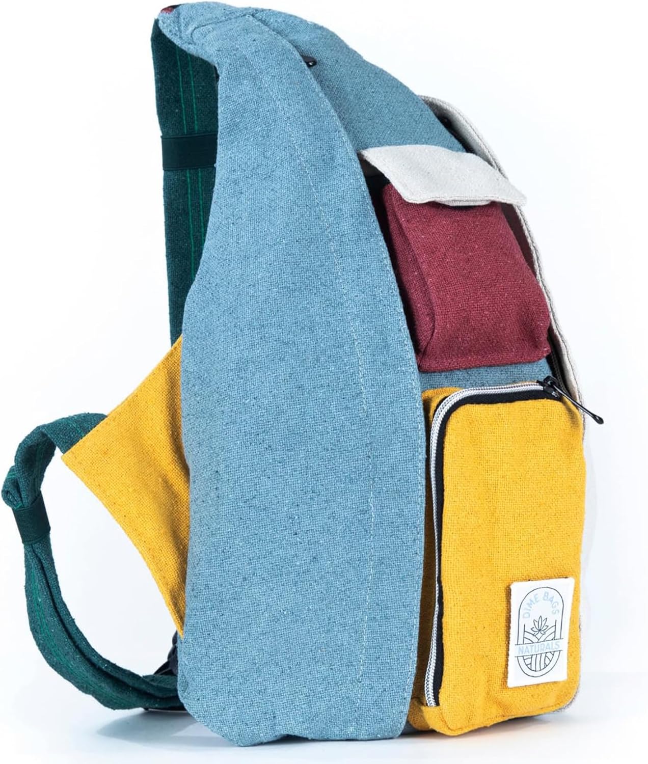 DIME BAGS 100% Nepali Hemp Crossbody Sling Bag, Roomy Multi-Pocket Design with Adjustable Strap for Daily Use & Travel Seeker