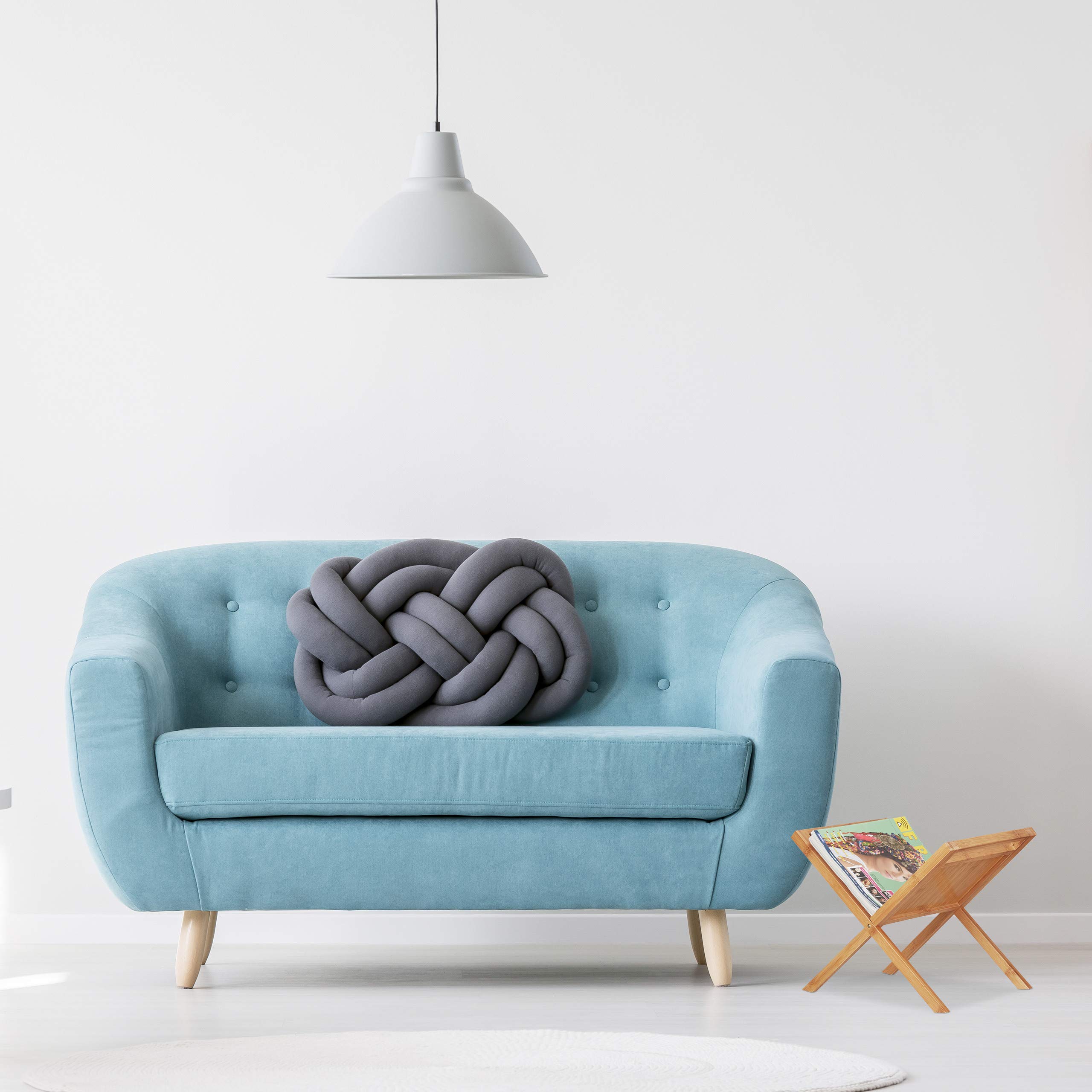 Portariviste Pieghevole In Tela E Bamb&ugrave; - Design Boho Per Casa E Ufficio