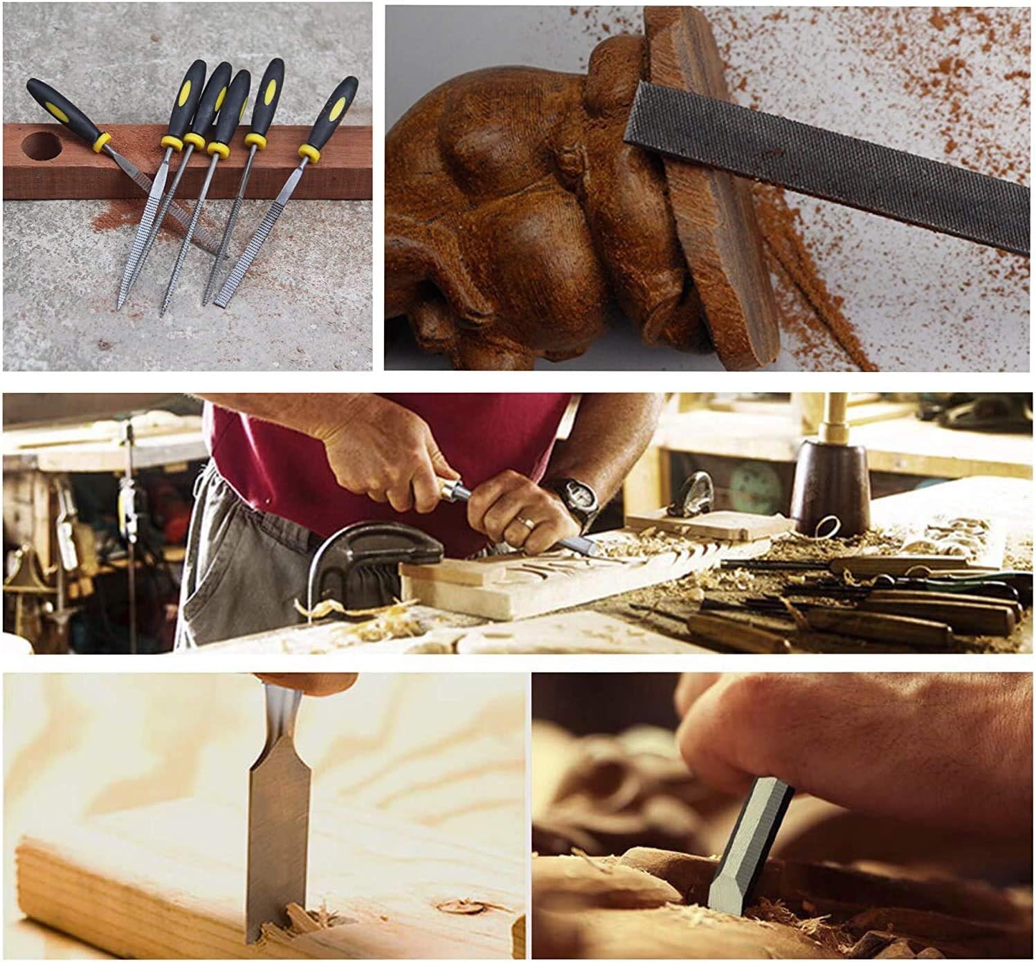 Free Shipping 🛒 Wood Chisel Metal File,1/4,1/2,3/4,1Inch Chisel Set,Needle Files Set with Flat,Flat Warding,Square,Triangular,Round,Half-Round Files for Carving,Woodworking,Craftsman-10pcs Hand Chisel+File Set Exclusive Discount 50% Price Wood Chisel Metal File,1/4,1/2,3/4,1Inch Chisel Set,Needle Files Set with Flat,Flat Warding,Square,Triangular,Round,Half-Round Files for Carving,Woodworking,Craftsman-10pcs Hand Chisel+File Set