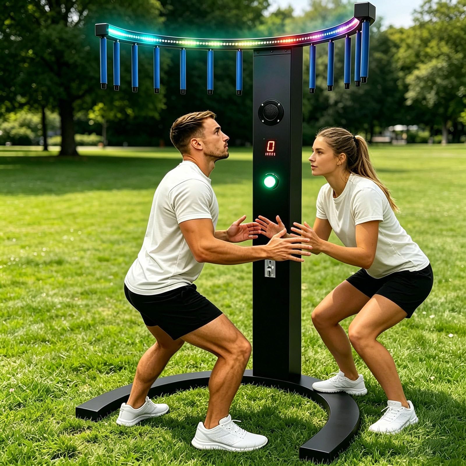 Jozyjul Multicolor Stick Catching Arcade Game,Operated Hand Eye Coordination Training Machine With Led Lights, Fast Reaction Challenge Game For Commercial Venues, Bars, Amusement Parks & Rentals