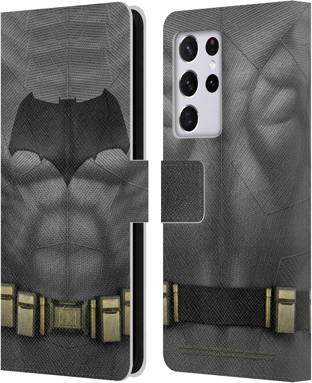 Head Case Designs Officially Licensed Batman V Superman: Dawn of Justice Batman Costume Graphics Leather Wallet Case Compatible with Samsung Galaxy S21 Ultra 5G