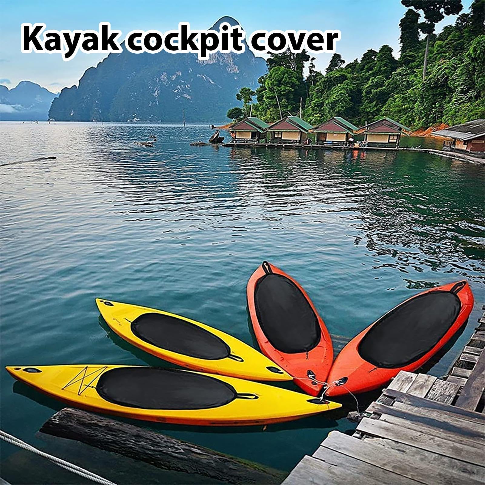 Kajak-Cockpitabdeckung – Kajak-Cockpitschutz | Cockpitabdeckung für Schlauchboot Kajak – Kajak-Aufbewahrung im Freien, wetterfestes staubdichtes Tuch für Marinas, Garagen, Seen